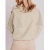 imageYeokou Womens Polar Fleece Sweatshirt Pullover HalfZip Cropped Pockets Casual Workout Jacket Coat Winter WarmLightkhaki