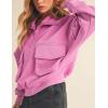 imageYeokou Womens Polar Fleece Sweatshirt Pullover HalfZip Cropped Pockets Casual Workout Jacket Coat Winter WarmRosered