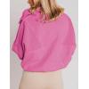 imageYeokou Womens Polar Fleece Sweatshirt Pullover HalfZip Cropped Pockets Casual Workout Jacket Coat Winter WarmRosered