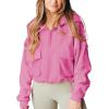 imageYeokou Womens Polar Fleece Sweatshirt Pullover HalfZip Cropped Pockets Casual Workout Jacket Coat Winter WarmRosered