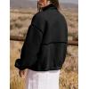 imageYeokou Womens Sherpa Fleece Jackets Stand Collar Zip Up Fall Winter Casual 2025 Fuzzy Coats with PocketsBlack