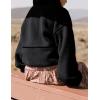 imageYeokou Womens Sherpa Fleece Jackets Stand Collar Zip Up Fall Winter Casual 2025 Fuzzy Coats with PocketsBlack