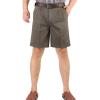 imageYeokou Mens Classic Weekend Oxford Pleated Front Golf ShortsDark Khaki