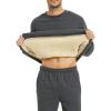 imageYeokou Mens Fashion Warm Fleece Crewneck Sweatshirt Thick Sherpa Lined Pullover TopsGrey
