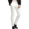 imageYeokou Mens Skinny Straight Leg Tapered Pu Faux Leather Motorcycle Biker PantsWhite