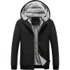 imageYeokou Mens Zip Up Hoodies Winter Heavyweight Jackets Sherpa Fleece Lined Warm CoatsBlackXL