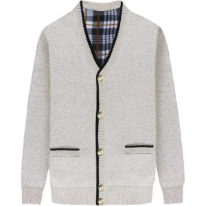 imageYeokou Mens Shawl Collar Cardigans Slim Fit Button Cable Knit Black Sweater PocketsV Neck Khaki