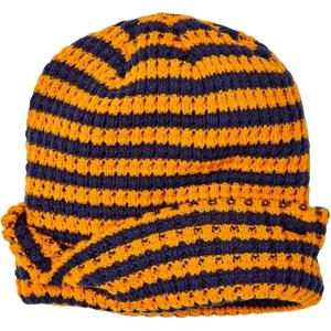 imageYeokou Women Stripe Beanie Cuffed Rollup Skull Cap Fall Winter Casual Warm Stretchy Knit HatOrange