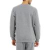 imageYeokou Mens Fleece Sweatshirt Sherpa Lined Crewneck Basic Winter Thick Pullover TopsLightgrey