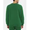 imageYeokou Mens Fleece Sweatshirt Sherpa Lined Crewneck Basic Winter Thick Pullover TopsZgreen