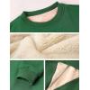 imageYeokou Mens Fleece Sweatshirt Sherpa Lined Crewneck Basic Winter Thick Pullover TopsZgreen