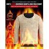 imageYeokou Mens Fleece Sweatshirt Sherpa Lined Crewneck Basic Winter Thick Pullover TopsZred