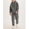 imageYeokou Mens Tracksuits 2 Piece Sweatsuits Pullover Hoodie Athletic Sweatpants Joggers SetsDarkgrey