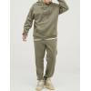 imageYeokou Mens Tracksuits 2 Piece Sweatsuits Pullover Hoodie Athletic Sweatpants Joggers SetsMilitarygreen