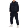 imageYeokou Mens Tracksuits 2 Piece Sweatsuits Pullover Hoodie Athletic Sweatpants Joggers SetsNavy