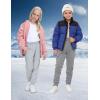 imageYeokou Unisex Boys Girls Kids Sherpa Lined Athletic Jogger Fleece SweatpantsDarkgrey