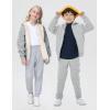 imageYeokou Unisex Boys Girls Kids Sherpa Lined Athletic Jogger Fleece SweatpantsLightgrey