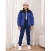 imageYeokou Unisex Boys Girls Kids Sherpa Lined Athletic Jogger Fleece SweatpantsNavy