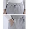 imageYeokou Warm Sweatpants Womens Fleece Sherpa Lined Winter Active Running Jogger PantsLight Grey