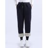 imageYeokou Warm Sweatpants Womens Fleece Sherpa Lined Winter Active Running Jogger PantsNavy Blue