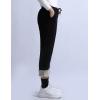 imageYeokou Warm Sweatpants Womens Fleece Sherpa Lined Winter Active Running Jogger PantsStyle 12blackstraight Leg