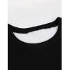 imageYeokou Women Warm Sherpa Lined Fleece Crewneck Sport Sweatshirt Pullover LoungewearBlack