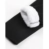imageYeokou Women Warm Sherpa Lined Fleece Crewneck Sport Sweatshirt Pullover LoungewearBlack