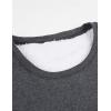 imageYeokou Women Warm Sherpa Lined Fleece Crewneck Sport Sweatshirt Pullover LoungewearGrey