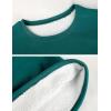 imageYeokou Women Warm Sherpa Lined Fleece Crewneck Sport Sweatshirt Pullover LoungewearLakeblue
