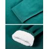 imageYeokou Women Warm Sherpa Lined Fleece Crewneck Sport Sweatshirt Pullover LoungewearLakeblue