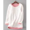 imageYeokou Women Warm Sherpa Lined Fleece Crewneck Sport Sweatshirt Pullover LoungewearPink