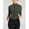 imageYeokou Womens Active Zip Up Running Workout Cropped Bbl Athletic Jacket with Thumb HolesArmygreen