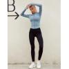 imageYeokou Womens Active Zip Up Running Workout Cropped Bbl Athletic Jacket with Thumb HolesBlue