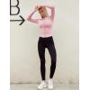 imageYeokou Womens Active Zip Up Running Workout Cropped Bbl Athletic Jacket with Thumb HolesPink