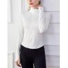 imageYeokou Womens Active Zip Up Running Workout Cropped Bbl Athletic Jacket with Thumb HolesWhite