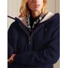 imageYeokou Womens Casual Full Zip Up Sherpa Lined Hoodie Sweatshirt Jacket CoatDarkblue