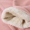 imageYeokou Womens Casual Full Zip Up Sherpa Lined Hoodie Sweatshirt Jacket CoatPink