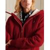 imageYeokou Womens Casual Full Zip Up Sherpa Lined Hoodie Sweatshirt Jacket CoatWinered