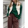 imageYeokou Womens Cropped Puffer Vest Zip Up Stand Collar Sleeveless Outerwear with PocketsBeige