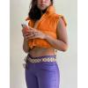 imageYeokou Womens Cropped Puffer Vest Zip Up Stand Collar Sleeveless Outerwear with PocketsOrange