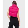imageYeokou Womens Cropped Puffer Vest Zip Up Stand Collar Sleeveless Outerwear with PocketsRose