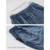 imageYeokou Womens Fleece Pajama Pants Fuzzy Lounge Bottoms Warm Fluffy Sleepwear with PocketsBlue