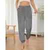 imageYeokou Womens Fleece Pajama Pants Fuzzy Lounge Bottoms Warm Fluffy Sleepwear with PocketsGrey