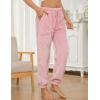 imageYeokou Womens Fleece Pajama Pants Fuzzy Lounge Bottoms Warm Fluffy Sleepwear with PocketsPink