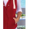 imageYeokou Womens Slim Sleeveless Quilted Removable Hooded Winter Puffer Vest Coat1 Red