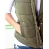 imageYeokou Womens Slim Sleeveless Quilted Removable Hooded Winter Puffer Vest CoatArmy Green