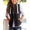 imageYeokou Womens Slim Sleeveless Quilted Removable Hooded Winter Puffer Vest CoatBlack