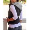imageYeokou Womens Slim Sleeveless Quilted Removable Hooded Winter Puffer Vest CoatBlack