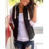 imageYeokou Womens Slim Sleeveless Quilted Removable Hooded Winter Puffer Vest CoatBlack