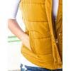imageYeokou Womens Slim Sleeveless Quilted Removable Hooded Winter Puffer Vest CoatYellow